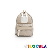CILOCALA Bright Color Nylon Water Repellent Backpack-Mini Beige