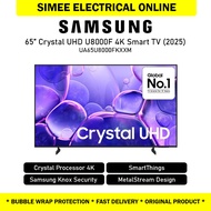 Samsung 65" Crystal UHD U8000F 4K Smart TV (2025) | UA65U8000FKXXM 65 Inch TV Television 电视机 Replace