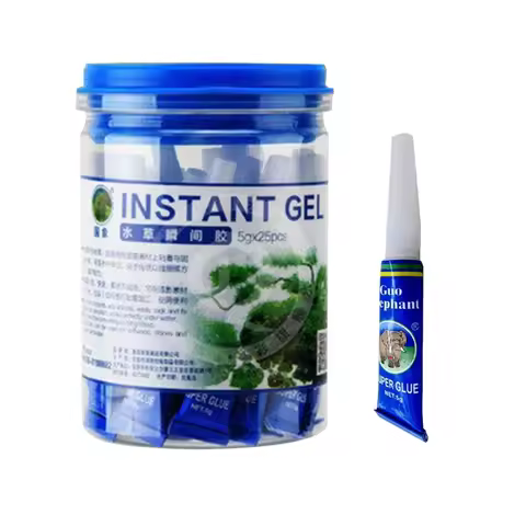 Aquarium Instant Glue 5g x 25pcs Safe Reef Glue for Plants Moss, Coral, Stone, Wood Aquascaping, Qui