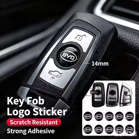 14MM Remote Car Key Stickers Emblem Auto Accessories Emblem For BYD Qing Song Tang Yuan F3 S6 F0 I3 