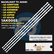 AKARI 43 Inch TV Backlight LE-43D88SB LE-4289T2 LE-4399T2SB LE-43D99SBS LE-43P88 AT-5543B