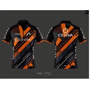 New design CZ-USA logo 3D all print polo shirt (new custom name)