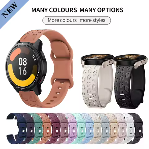 22mm Leopard Silicone Strap Engraved Band For Xiaomi Watch S1 active S2 S3 / Sport / Color 2