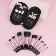 【Fast-selling】 10pcs Mini Makeup Brush Set With Bag Powder Eyeshadow Foundation Blush Blender Concealer Beauty Makeup Tools Professional Brush