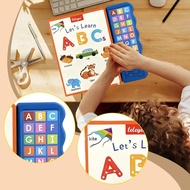 [tenlzsp0bc] English Words Sound Book Educational Talking Book with 27 Buttons for Game Words Englis