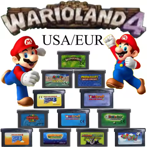 EUR/USA GBA Mario Game Cartridge 32 Bit Video Game Console Card Super Mario Advance Super Mario Bros