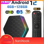 NaniNook  T95Z plus 8K HDR 3D Android 12 TV Box 64GB 128GB Allwinner H618 Quad Core WiFi6 Bluetooth 