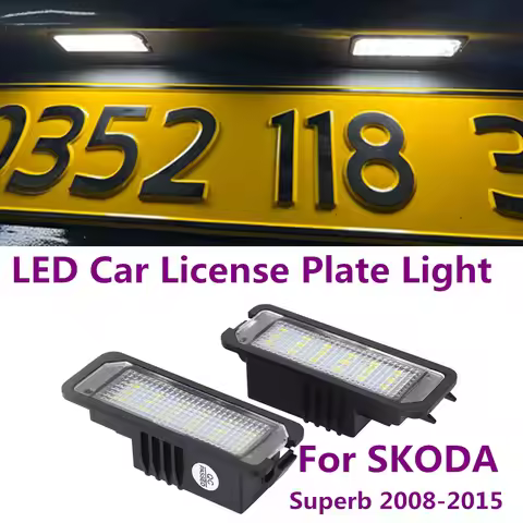 For Skoda Superb 3T B6 4D 3T4 3T5 2008 2009 2010 2011 2012 2013 2014 2015 LED Car License Plate Ligh