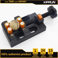 KIPRUN Mini Bench Clamp Flat Table Vice Adjustable Drill Press Vice DIY Sculpture Tool for DIY Jewelry Walnut Nuclear Drilling Carving Watch Repair Tool
