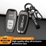 Car Zinc Alloy Leather Car Key Cover Case For Audi ABT A1 A2 A3 A4 A5 A6 A7 A8 Q2 Q3 Q4 Q5 Q7 Q8 TT 