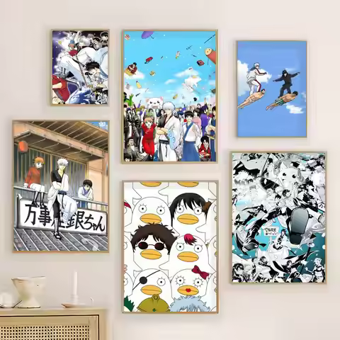 Animation G-Gintama Poster Wall Art Print Poster for Living Room Bedroom Home Decor