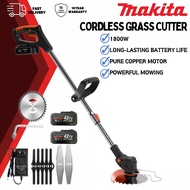 MAKITA High Quality 388V Mesin Rumput Bateri Cordless Grass Cutter Electric Lawn Mower Grass Trimmer