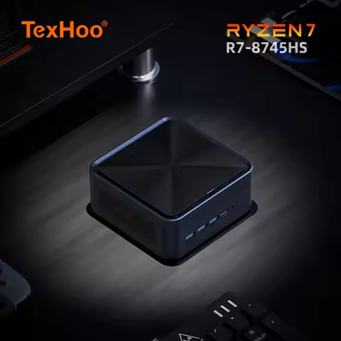 AittactXTexHoo MINI PC AMD R7 8745HS 7840HS 7735HS R5 6600H DDR5 NVMe Dual HDMI DP 4K Wifi6 WDesktop
