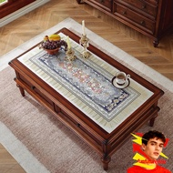 Hometable Living Room Tablecloth Sultan Motif PVC Oilproof Table Cover Waterproof Table Mat 45x90cm 