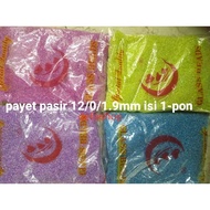 Sand sequins size 12/0=1.9mm contents,-1 pound