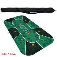 2025Deluxe Suede Rubber Texas Holdem Pokers Tablecloth 1.2m/1.8m/2.4m Game Table Mat Top Cloth Casin