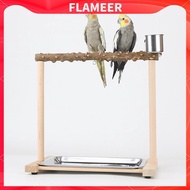 [FlameerMY] Pet Parrot Perch Stand Birds Wood Exercise Perch Gym Stand Parrot Cage Accessories Parro