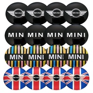 4Pcs Aluminium Logo 56mm Hub Cap Car Rim Wheel Center Sticker For BMW Mini Logo Badge Emblem