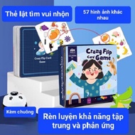 BỘ THẺ BOARD GAME LẬT TÌM VUI NHỘN KÈM CHUÔNG / TRÒ CHƠI LẬT THẺ BÀI CRAZY FLIP CARD GAME