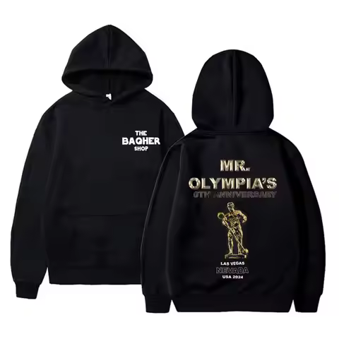 Mr Olympia Fitness Gym Pump Cover Graphic Print Hoodie Male Oversized Pullover Hoodies Men Women Fas