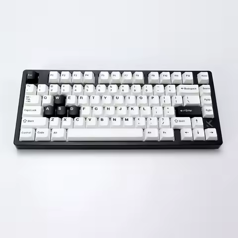 KBDiy GMK BOW Keycap Cherry Profile PBT White Keycaps Double Shot Mechanical Keyboard for Aula F87 F