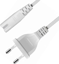 Toptekits UK to C7 Power Cord, 1.6ft/0.5m, 240V, 750W, 18AWG, White, Type G Plug, Male-to-Female Con