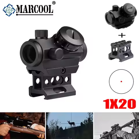 MARCOOL 1X20 Red Dot Sight 2 MOA Reflex Optical Sight Riflescope Tactical Airsoft Hunting Scope Sigh