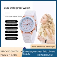 Hot Sales Couple Watch For Women Men Waterproof Silicone Watches Geneva Ladies Fashion Dress Quartz Wrist watch Relogio Feminino