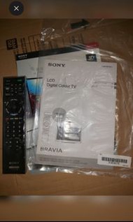 Sony LCD Digital Color TV KDL-46EX730 BRAVIA Manual and remote control 說明書 遙控器☆Not included tv set ☆