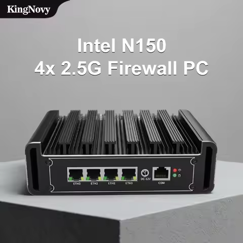 Intel N150/N100/N5105/N6210 Fanless Mini PC 4x2.5G i226-V LAN Firewall Router pfSense Proxmox AES-NI
