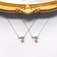 Btips Necklace | Celestial Crosss Pearl Pendant Diamond Flower Four-Leaf Clover Meaning Protection B