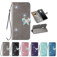 Oppo F15/ Oppo A91/ Oppo Reno3 Pro Flip Bling Butterfly Phone Casing PU leather Wallet Case Cover