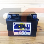 SUPERLITE YTX4L-BS MF4L-B Maintenance Free Motorcycle Battery | VRLA AGM Technology | Sealed Leakpro