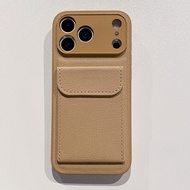 For IPhone 17 Pro Max Case Card Slot Wallet Bracket Case for IPhone 17 Air 16 15 14 Pro Max Plus 16e