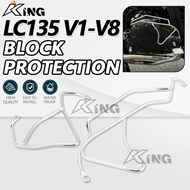 LC135 V1-V8 BLOCK PROTECTION SPARK ENGINE BLOCK PROTECTOR STAINLESS STEEL SIDE ENGINE BRACKET SILVER