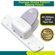 Postage Stamp Pattern Edging Punch 80-350gsm 30mm Paper Size