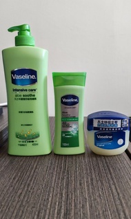 Vaseline 凡士林蘆薈舒緩潤膚露及凡士林花士苓原装行貨