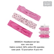 Hudson Baby Headband Set Coral Flower (3's/Pack) 58595