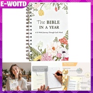 E-WOITD Bible In A Year Study Journal With 52-Week Reading Plan, Christian Gifts For Devotional Jour