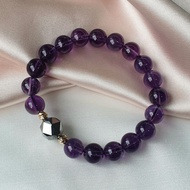 Brazil Amethyst with Star-Cut Terahertz Crystal Bracelet [746]