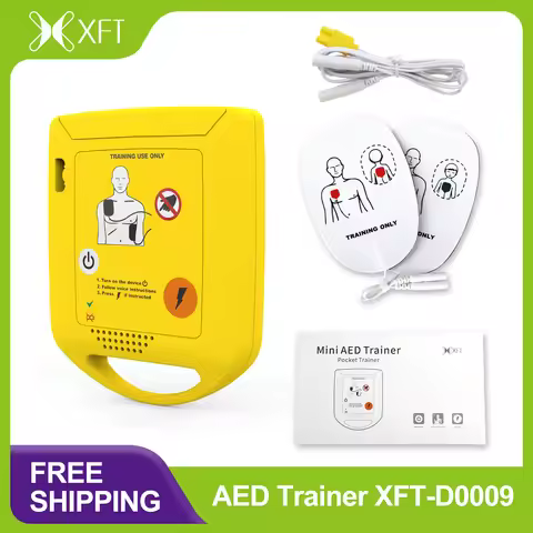 XFT Mini AED Trainer, Training Device with Voice Prompts, Practice AED Trainer for First Aid Trainin