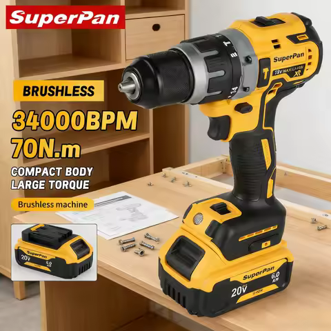 SuperPan Compact DCD796 20V 70N.m 0-34000bpm 40/13/13mm DIY Shoe Rack Assembly Cordless Impact Drill