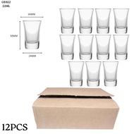 Clear Shot Glass Set of 12,2 oz Glasses, glass Mini Beer Mugs, 1 Oz Clear GLASS Shot
