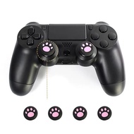 4pcs Cat Paw Silicone Thumb Grips for PS5 PS4 PS3 Xbox One 360 Controller