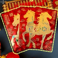 30-6Pcs 2026 Horse Year Red Envelope - Festival Hongbao - New Year Red Packet - Colorful 3D Cat Eye 
