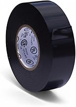 GGR Supplies T.R.U. EL7566-AW Professional Grade Rubber Black PVC Electrical Tape, Rated up to 600 V