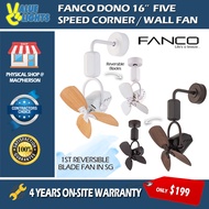 Fanco Dono 16" DC Motor Corner Fan Wall Fan Reversible Blades