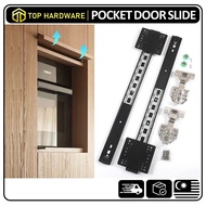 TOP Conceal Invisible Folding Pocket Slide Pivot Door Rail Hardware Insert Application Flipper TV Po
