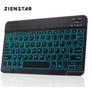 2021Zienstar AZERTY French Bluetooth 3.0 Rechargeable Keyboard with LED Backlight for Phone Tablet Laptop Android Windows,IOS
