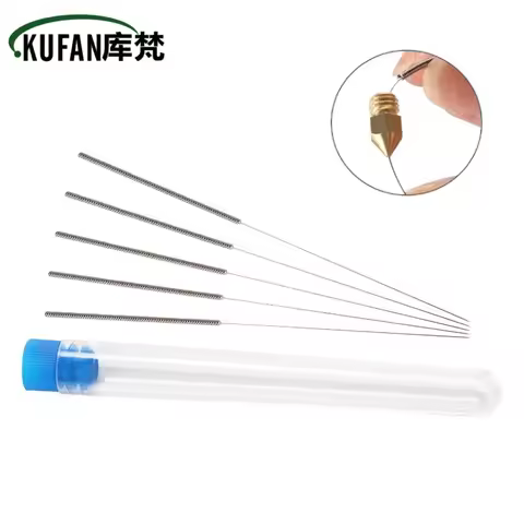 5PCS Nozzle Cleaning Needle Special Drill Cleaner Stainless Steel For MK8 V6 nozzle Through Holes 0.